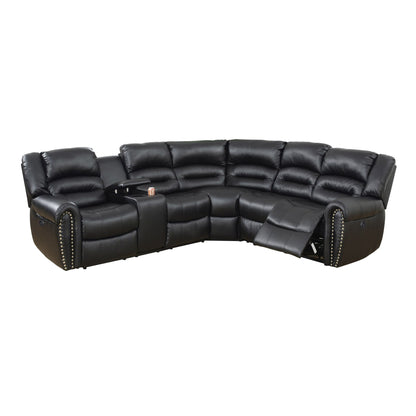 Reclining Sectional Sofa With Console