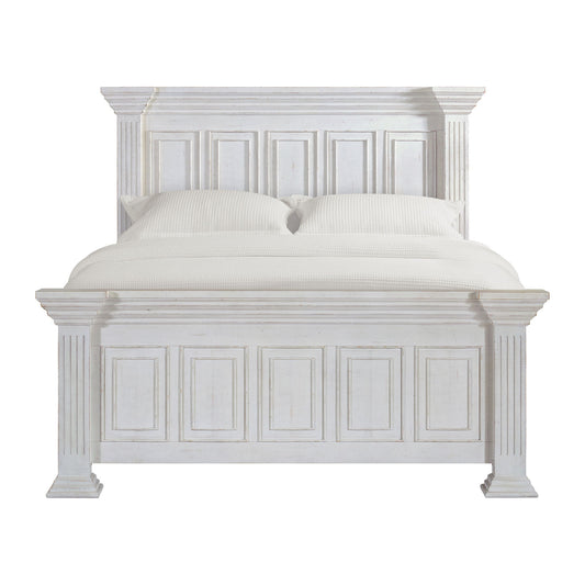 Heather - King Panel Footboard With Slats - Rustic White