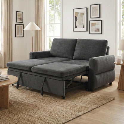 Convertible Sofa Bed Loveseat With Adjustable Backrest And USB Ports