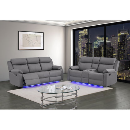 Blanche - Console Reclining Loveseat With LED Lights And Speakers