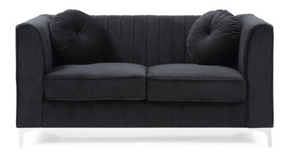 Glam Styled Micro Suede Loveseat