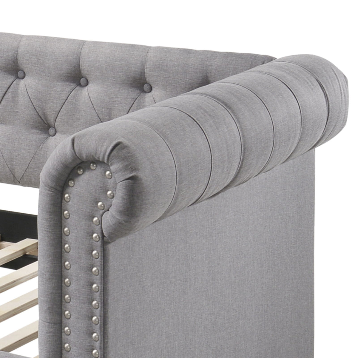 Justice - Twin Daybed With Trundle - Gray
