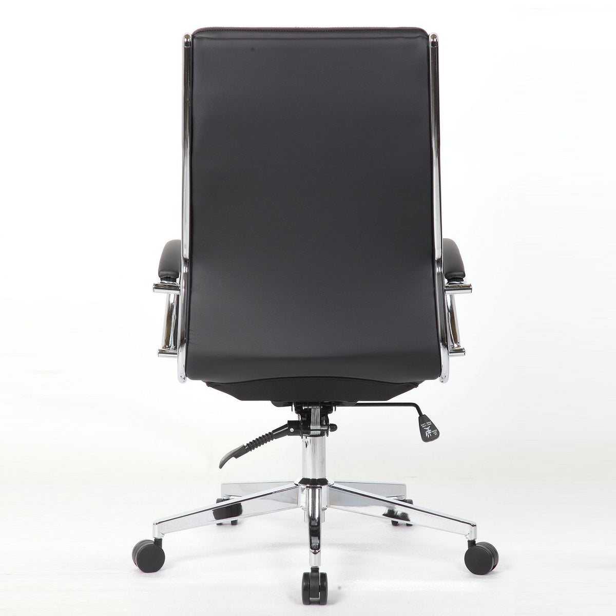 Breathable Mid Back Swivel Computer Chair With Foldable Armrest - Black