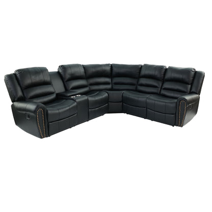 Reclining Sectional Sofa With Console