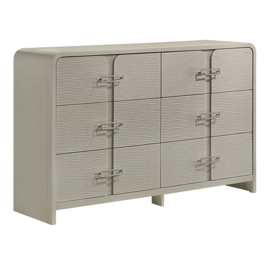 Aria - 6 Drawer Dresser - Beige