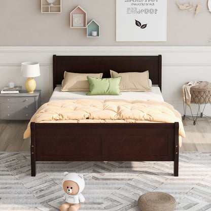 Platform Bed Frame Mattress Foundation Sleigh Bed With Headboard / Footboard / Wood Slat Suppor
