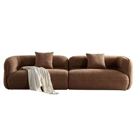 Sectional Sofa With Durable Fabric, Solid Wood Frame, And High Density Sponge Fill