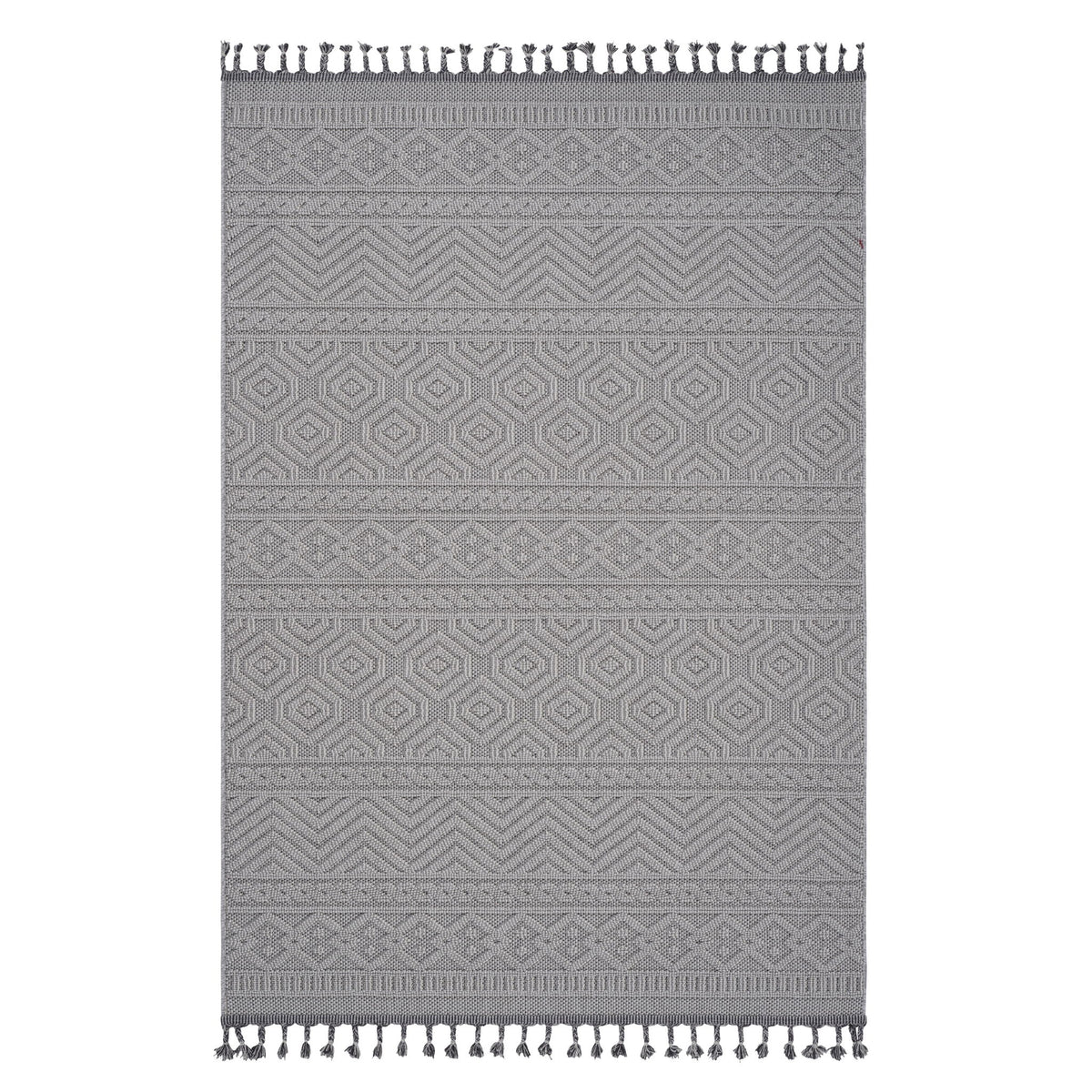 Guros - 8' X 10' Geometric Indoor / Outdoor Area Rug - White