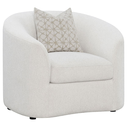 Rory - Sloped Arms Chair With Pillow - White
