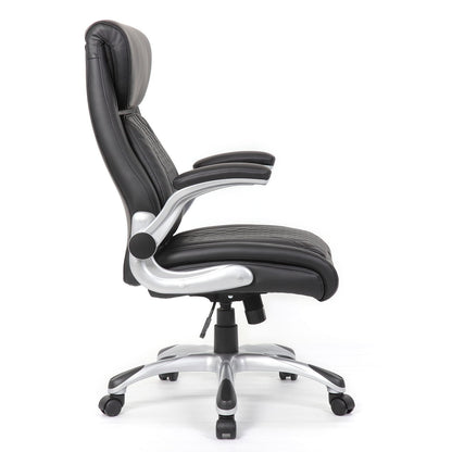 High Back Ergonomic Executive Office Chair, Adjustable Height And Lumbar Support For Home & Office - Black