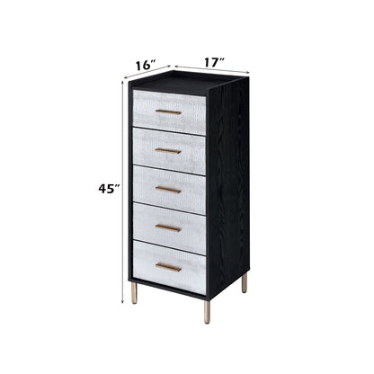 Myles - Jewelry Armoire - Black / Silver