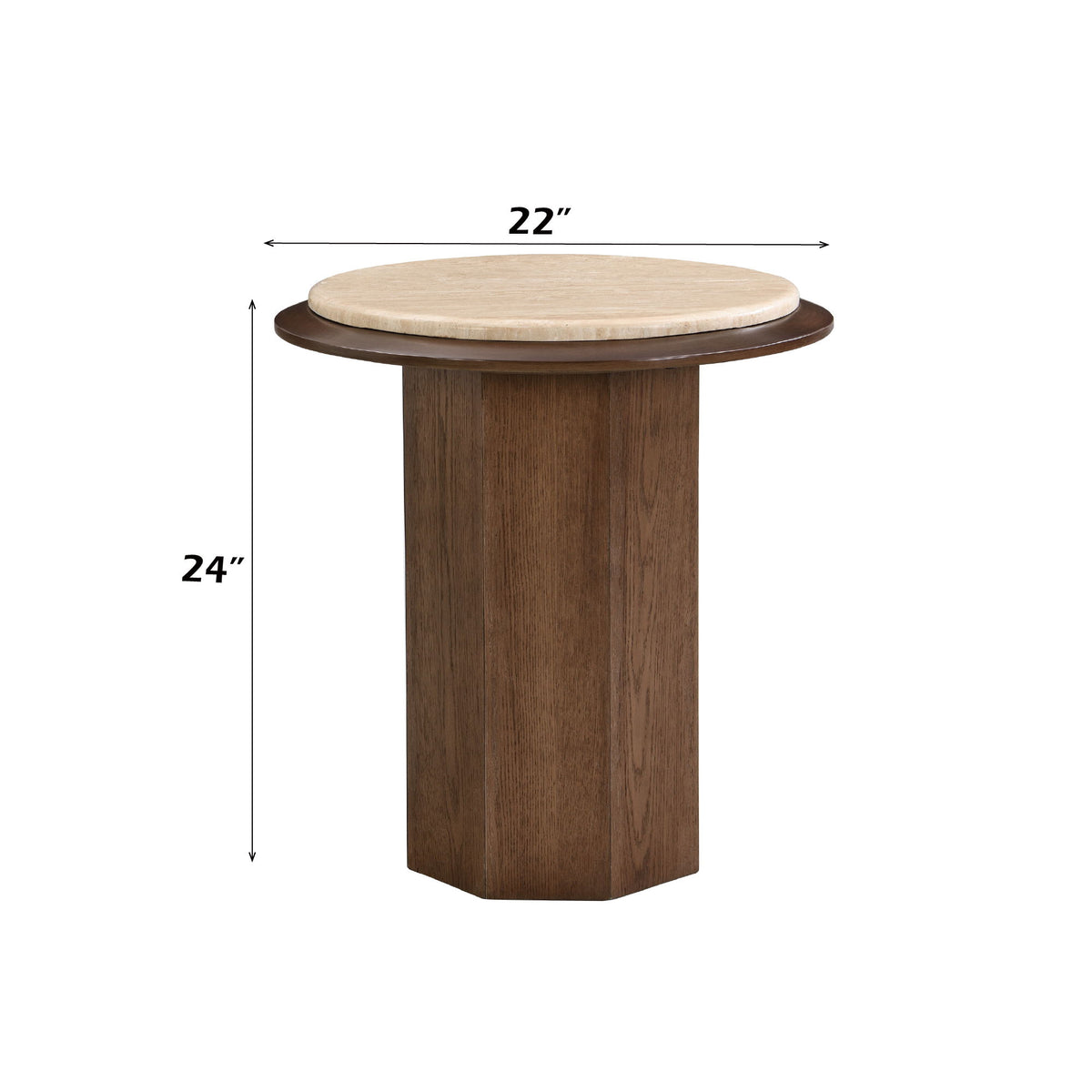 Kasha - End Table - Walnut