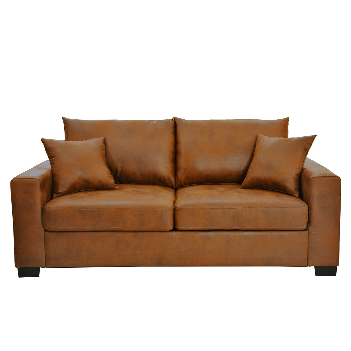 2 Seater Sofa, 2 Throw Pillows For Living Room