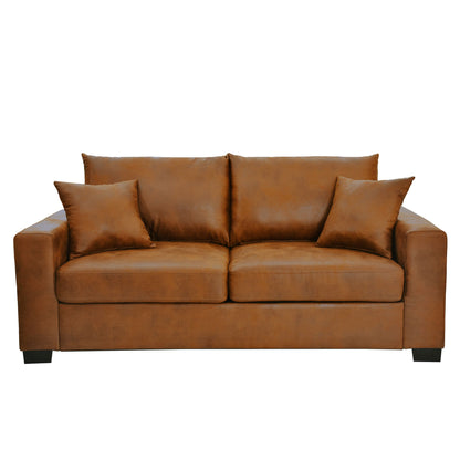 2 Seater Sofa, 2 Throw Pillows For Living Room