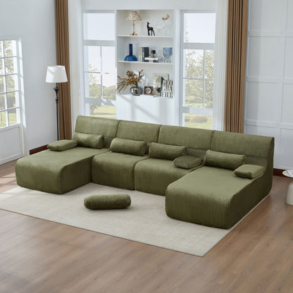 Oversized Sectional Sofa, Living Room Seating With Modular Design