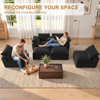 Modular Cloud Couch With Storage Console