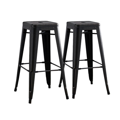 Backless Bar Stools (Set of 2) - Black