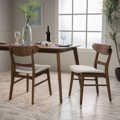 Modern Dining Chair With Upholstered Seat And Wood Frame