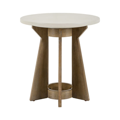 Berkley Square - Round End Table - Linen & Khaki