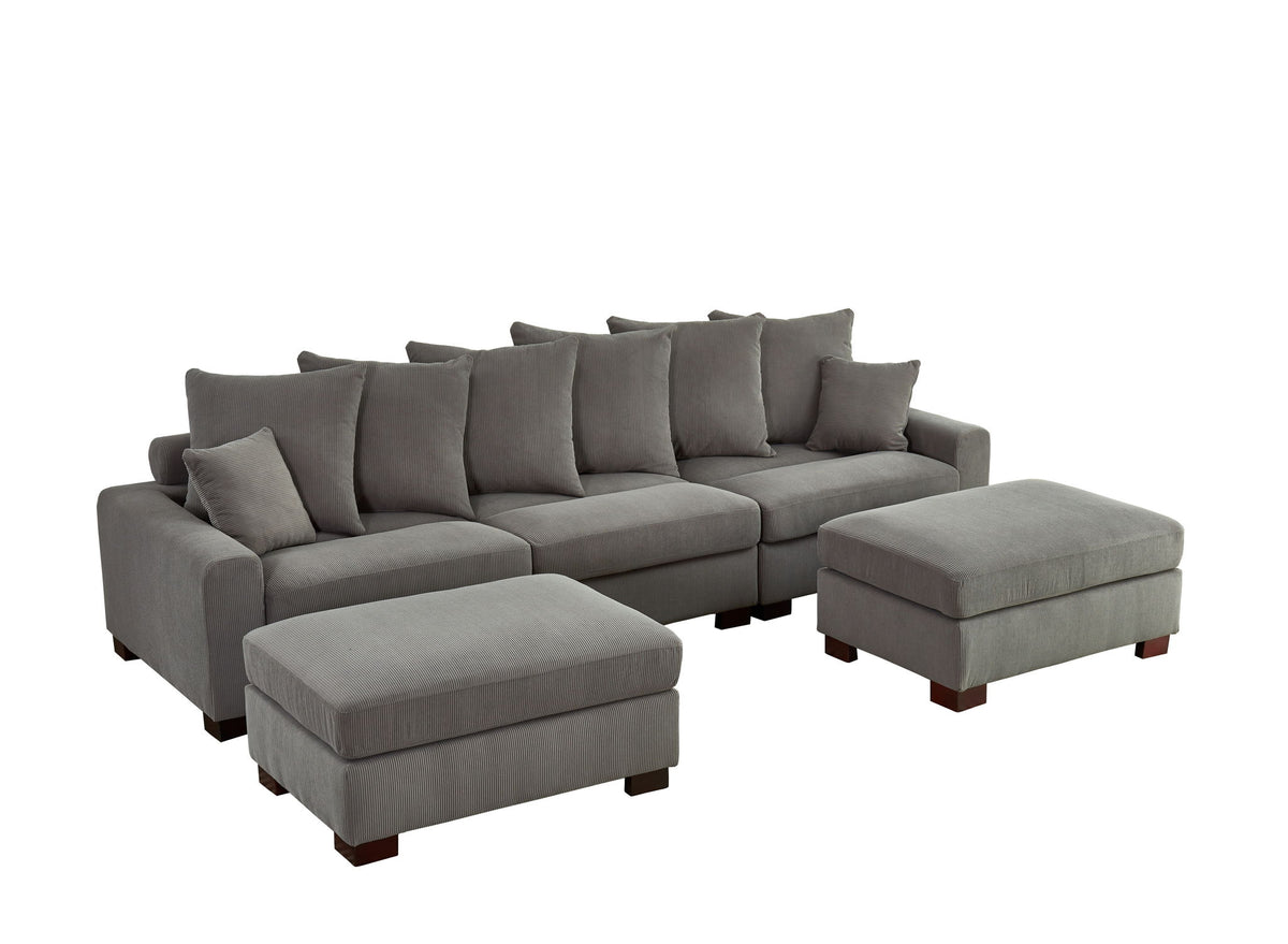 5 Seater Oversized Convertible L & U Shaped Couch