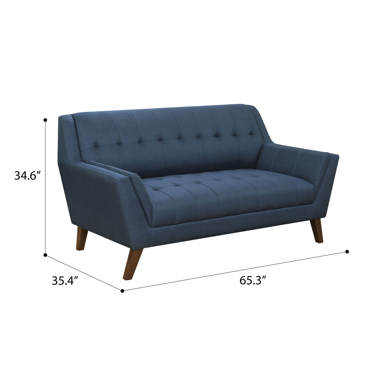 Loveseat - Blue - Fabric