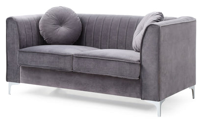 Glam Styled Micro Suede Loveseat
