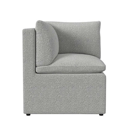 Portland - Upholstered Corner Nook - Gray Boucle