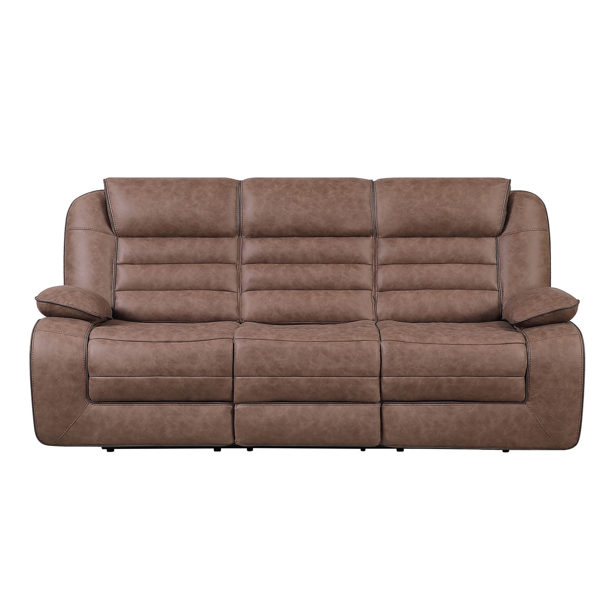 Lucius - Reclining Sofa With Manual Recline - Brown
