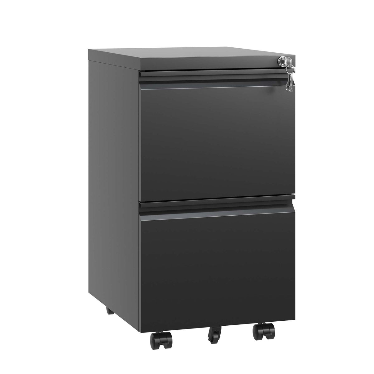 Metal Drawer Mobile File Cabinet With Lock For Home Office Organizer