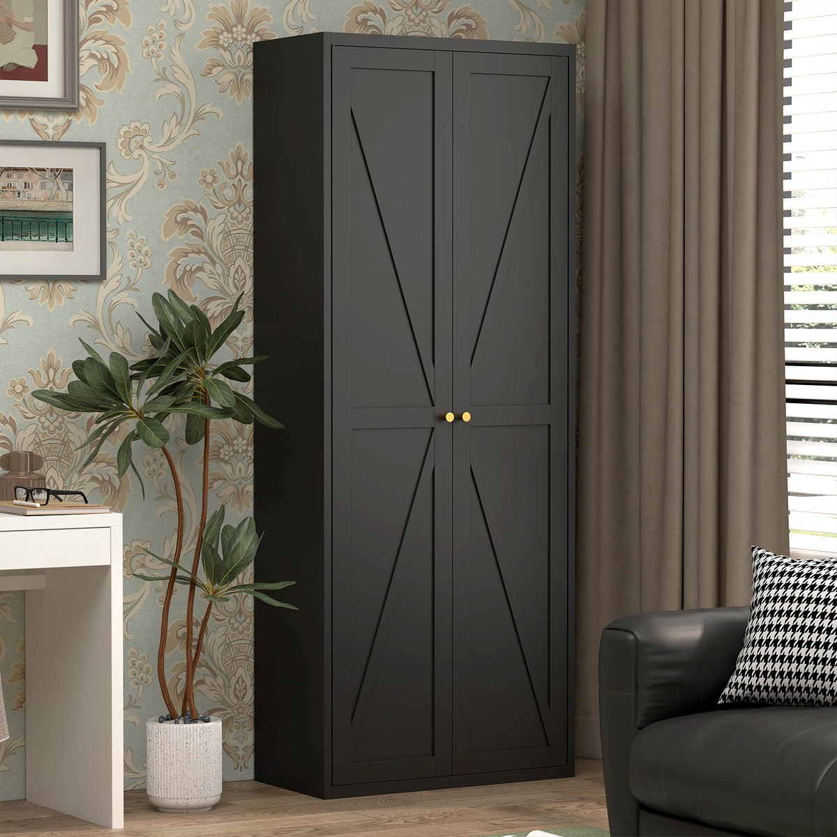 Adjustable 2 Door Storage Cabinet With Adjustable Shelves