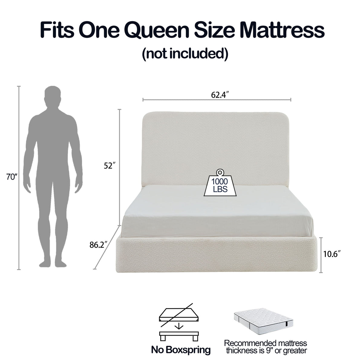 Canter - Tall Headboard Upholstered Bed