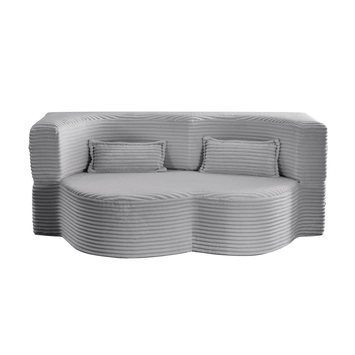 Floor Convertible Sleeper Sofa Bed With 2 Pillows