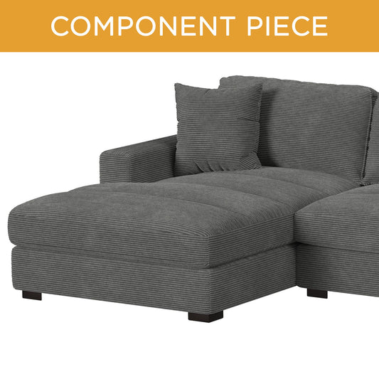 Arizona - Modular LHF Chaise With 1 Pillow 20" - Steno Charcoal