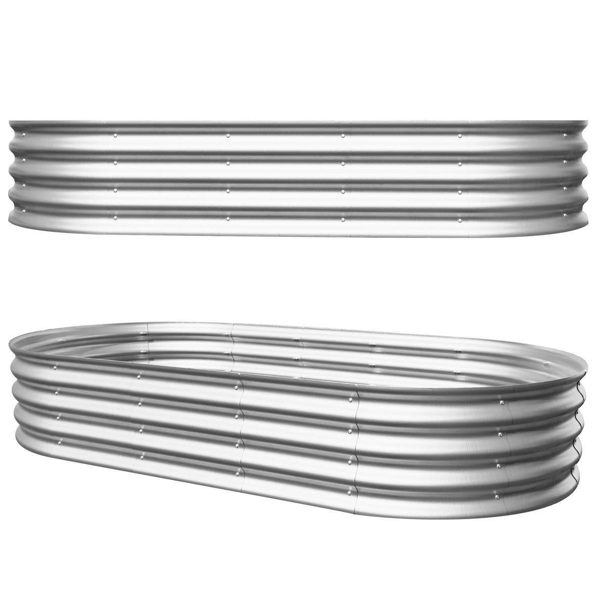 Heavy Duty Galvanized Raised Garden Bed Kit For Vegetables, Flowers & Herbs