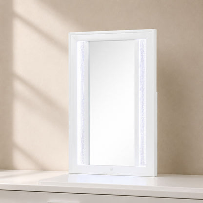 Abigale - Nightstand Top Mirror With LED Lighting (Only Mirror Top) - White