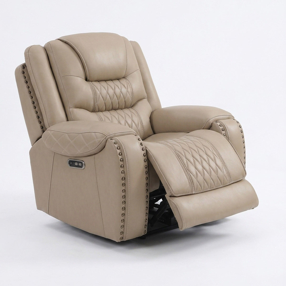 Power Recliner Single Chair With USB Port Living Room Comfort Seating - Toffee