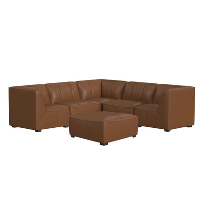 Blake - Modular Armless Chair - Pebble Tan