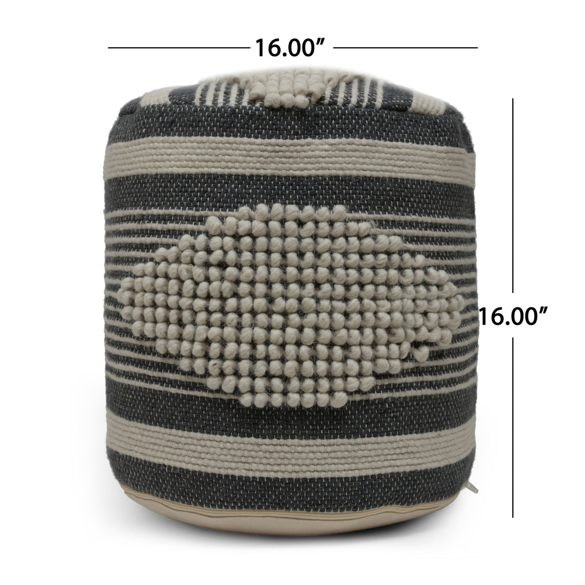 Diamond - Handcrafted Cylindrical Pouf