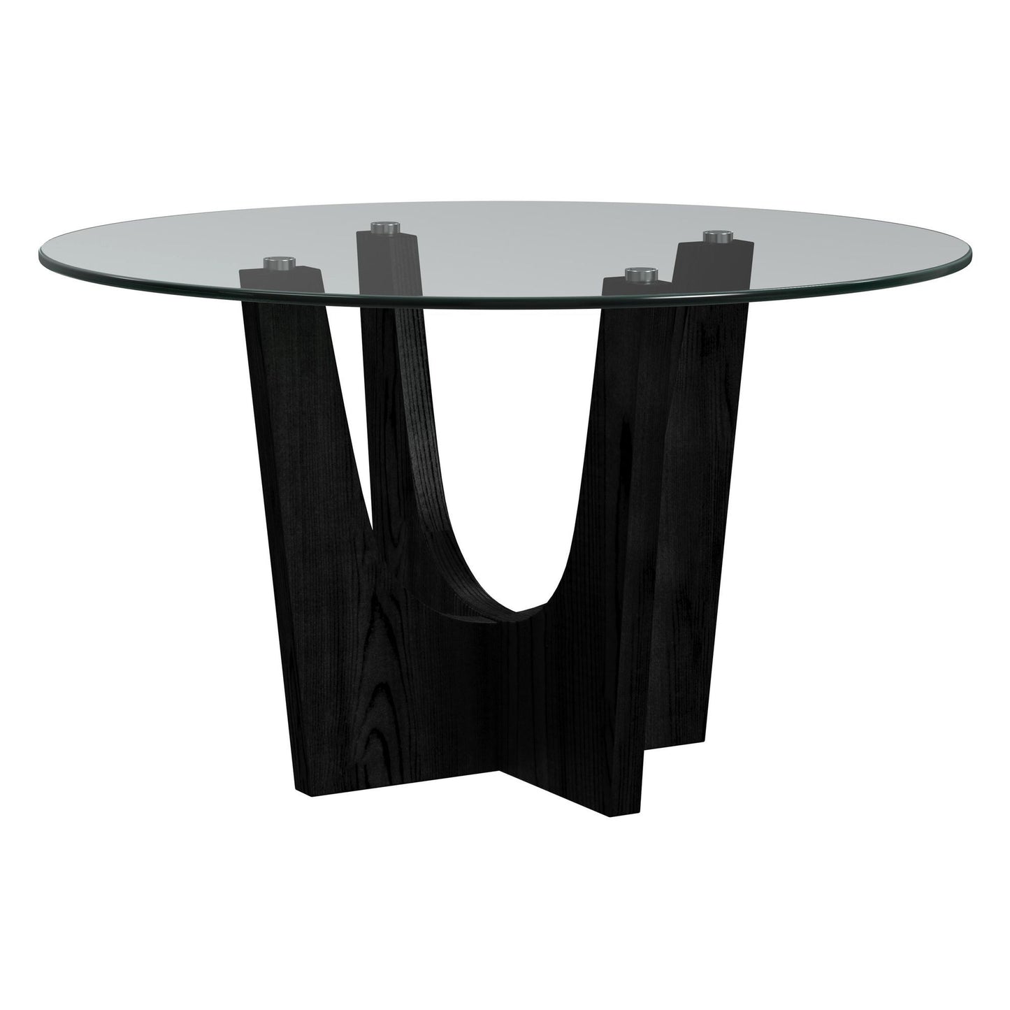 Oregon - Round Glass Top - Pearl Silver