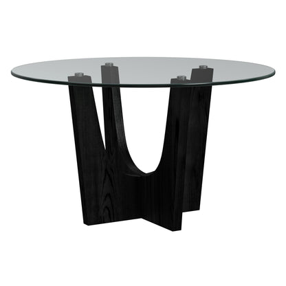 Oregon - Round Glass Top - Pearl Silver