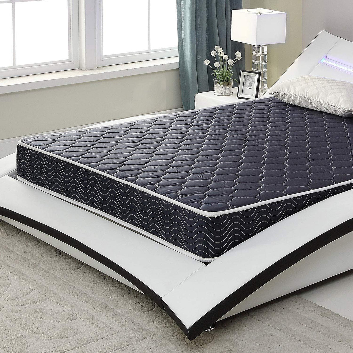 6" Waterproof Foam Mattress - Black / Blue - Twin