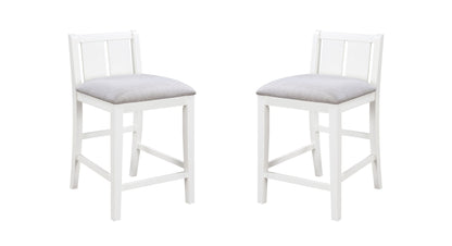 Graham - 3 Piece Small Space Counter Height Dining Table With Shelves And 2 Chairs (Set of 3)