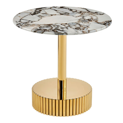 End Table For Living Rooms - Gold / White