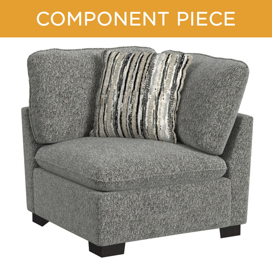 Deville - Modular Corner With 1 Mix Moonlight Pillow - Nova Gray