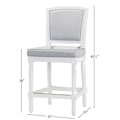 Stool With Upholstered Seat And Back