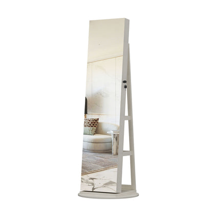 Swivel Jewelry Cabinet With Full Length Mirror