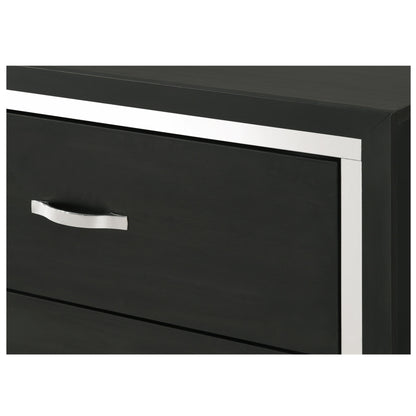 6 Drawer Dresser With Handles Bedroom Furniture - Black