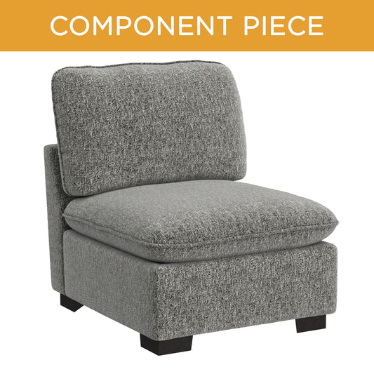 Deville - Modular Armless Chair - Nova Gray