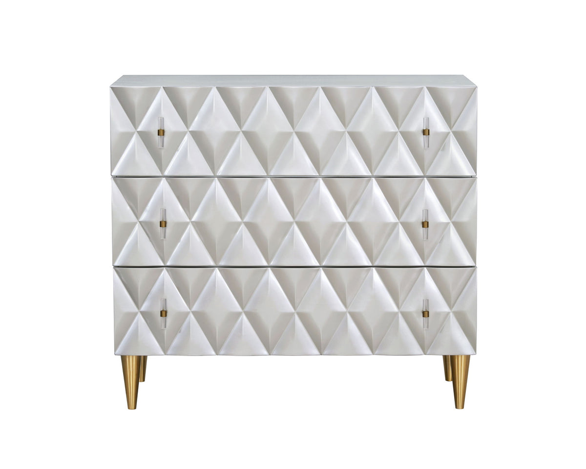 Anson - Console Cabinet - Champagne / Silver