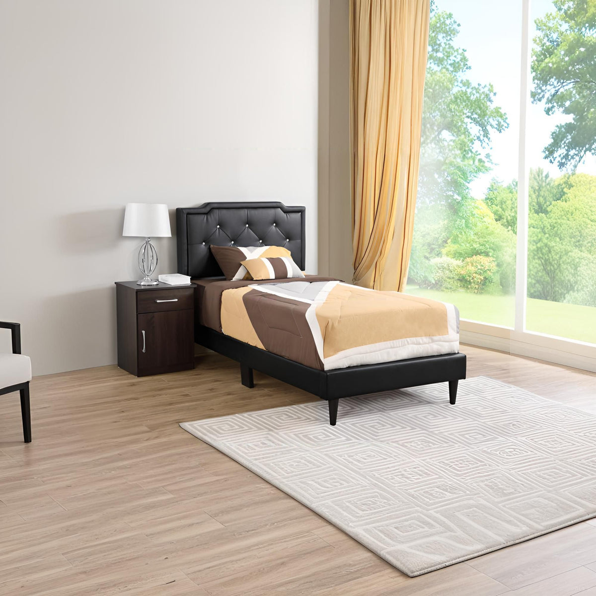 Button Tufted Bed Charming For Cozy Spaces
